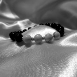 Bracelt Axel unisex noir et blanc