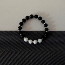 Bracelet Gaëlle noir et blanc