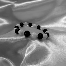 Bracelet unisex Joe noir et blanc