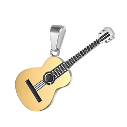 Guitare acoustique dorée