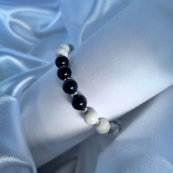 Bracelet unisex Chris noir et blanc