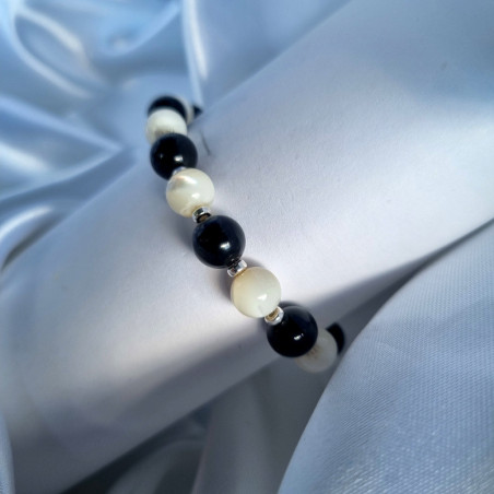 Bracelet unisex Joe noir et blanc